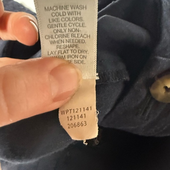 J. Jill Navy Blue Linen Stretch Shorts Size 6. - Picture 5 of 5